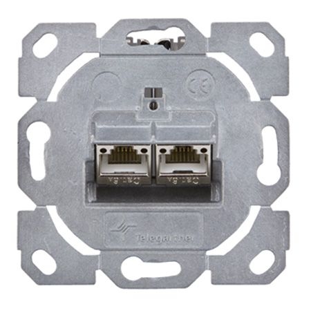 Telegärtner J00020A0510 / 100022964 Telegärtner Datendose AMJ-S flex, Cat.6A (ISO / IEC), 2-fach