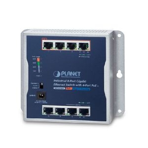 Planet WGS814HP Planet Industrial Gigabit Switch WGS814HP, 8 Port, für Wandmontage mit 4 Port PoE+
