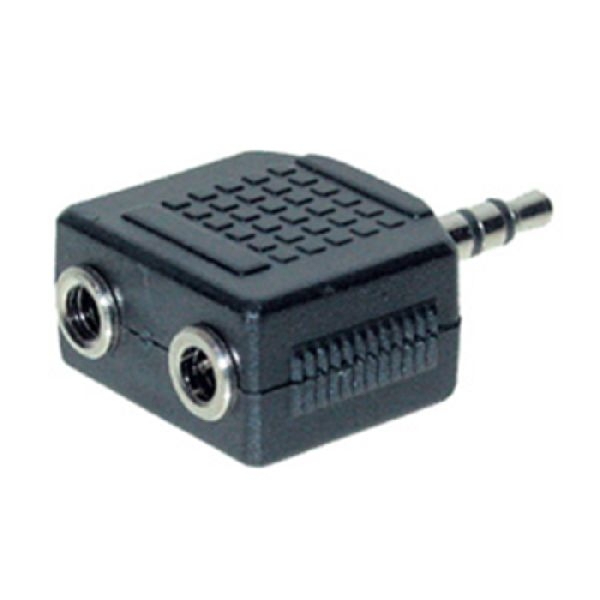 Exertis Connect 720121 Klinkenadapter, 3,5 mm Stereo Klinkenstecker / 2x 3,5 mm Stereo Klinkenbuchse
