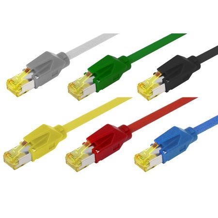 Tecline 78001G Patchkabel S/FTP, PiMF, CAT.6A ISO IEC, grün, 1,0 m