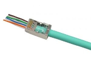 Exertis Connect 920805 Modularstecker RJ45 easy plug, Cat. 6, STP, für Patchkabel, zum Crimpen, VPE 10 Stück