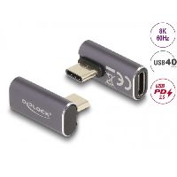 Delock 60048 DeLOCK USB-C Winkeladapter, links/rechts gedreht, 40 Gbps