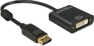 Delock 62601 DeLOCK Adapterkabel DisplayPort 1.2 Stecker > DVI 24+5 Buchse schwarz 4K Passiv