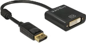 Delock 62601 DeLOCK Adapterkabel DisplayPort 1.2 Stecker > DVI 24+5 Buchse schwarz 4K Passiv