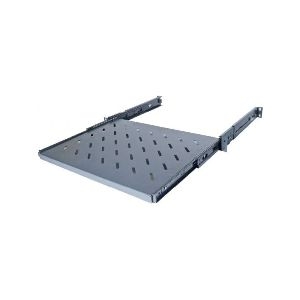 Dexlan 755281 Dexlan 19" ausziehbarer Fachboden, 1HE, 550mm Tiefe, RAL 9005 schwarz