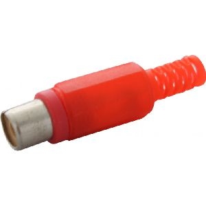 Tecline 10805B Cinch Buchse, Kennung rot, für Kabeldurchmesser bis 4 mm