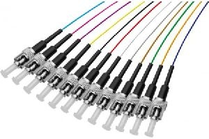 Exertis Connect 392256 LWL Faserpigtails, farbig, 12 x Stecker, OS2 Mono-Mode, ST/UPC, 2,0 m
