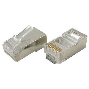 Exertis Connect 39908016 Modularstecker für Rundkabel, geschirmt, 8P8C (RJ45), VPE 10 Stück