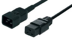 Tecline 35014 Kaltgeräte-Verlängerungskabel 16 A, C20 an C19, 2,5 m, schwarz