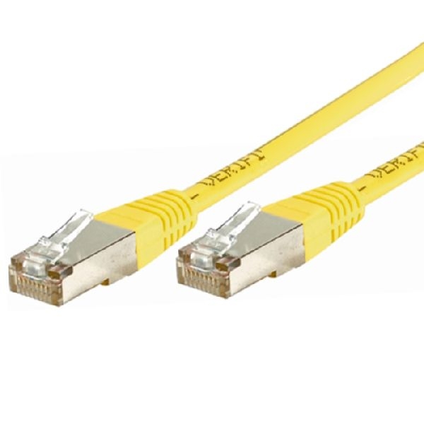 Dexlan 858339 Dexlan Patchkabel Cat. 6A, S/FTP (PiMF), gelb, 20,0 m