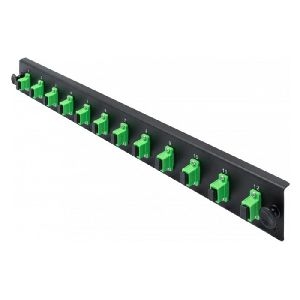 Dexlan 395422 Dexlan LWL Frontplatte bestückt für LWL Spleißbox, 12 x SC APC