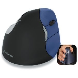 Evoluent VM4RW Evoluent VerticalMouse 4 Wireless, für Rechtshänder, USB, schwarz/Blau