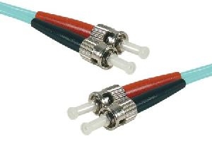 Exertis Connect 392773 LWL Patchkabel HD, 50/125 µm, OM3-Faser, 2x ST Stecker/2x ST Stecker, aqua, 3,0 m UPC