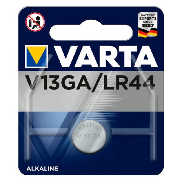 Varta 4276101401 VARTA Batterie Lithium, Knopfzelle, LR44, AG13, 1,5V, Retail Blister VE: 1 Stück