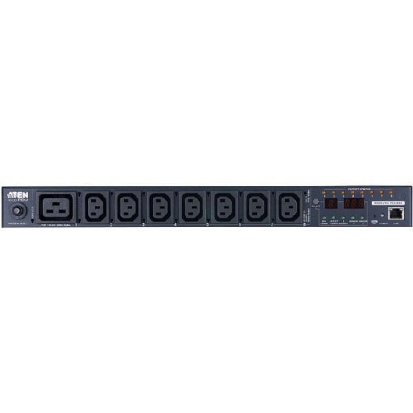 Aten PE8208G-AT-G ATEN schalt- und messbare PDU PE8208G-ATA-G, 19", 1-phasig, 16 A, 1x C19, 7x C13, schwarz