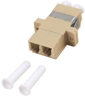 Tecline 996748 LWL Kupplung LC/LC, Duplex, Multimode, Kunststoff-Gehäuse mit Keramik-Ferrule, beige