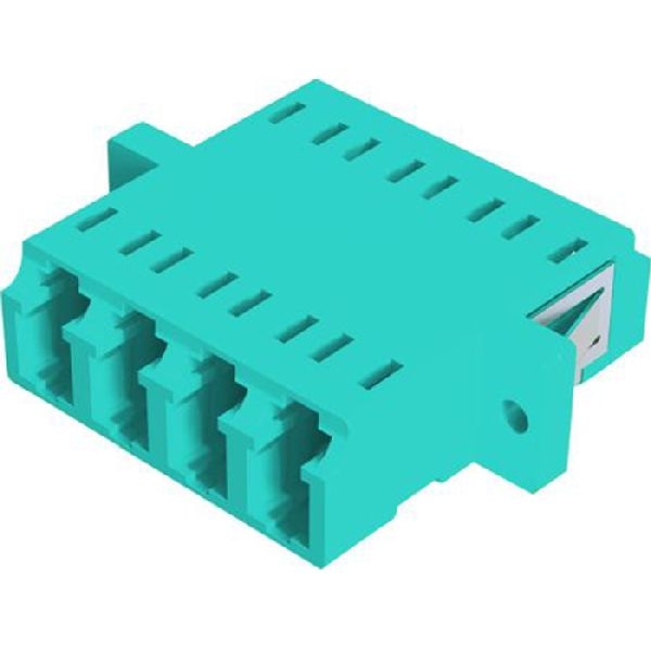 Exertis Connect 996744 LWL Kupplung LC/LC, 4-fach, Multimode OM4, Kunststoff-Gehäuse mit Keramik-Ferrule, erikaviolett
