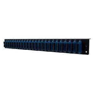 Dexlan 395429 Dexlan LWL Frontplatte bestückt für LWL Spleißbox, 24 x SC Duplex Monomode