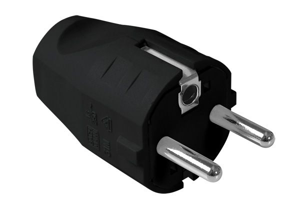 Bachmann 910100 Bachmann Schutzkontakt-Stecker, schwarz