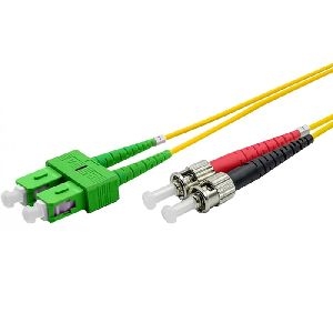 Ekivalan COZ008DAST2SJ0005A Ekivalan LWL Duplex Patchkabel OS2, 9/125 µm, SC APC/ST, gelb, 0,5 m