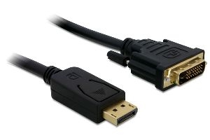 Delock 82593 DeLOCK Displayport DVI Kabel, vergoldet, Displayport St./24+1pol DVI St., 5,0 m
