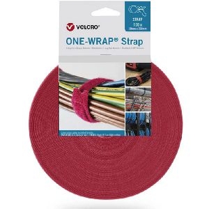 Velcro VEL-OW64531 ONE-WRAP(r) Klett-Kabelbinder der Marke VELCRO(r), 20 mm x 200 mm, 100 Stück, rot