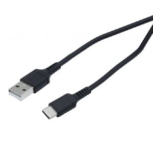 Exertis Connect 532555 USB 2.0 Kabel, bis 60 Watt, USB St. A / USB St. C, GRS, schwarz, 1,0 m