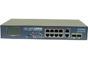 Planet FGSD-1022VHP Planet Gigabit Switch FGSD-1022VHP, 8 Port Fast Ethernet, 2 Port Gigabit Combo Ports, PoE, 19 Zoll