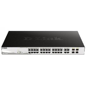 D-Link DGS-1210-28MP D-Link 24-Port Smart Managed Gigabit Switch DGS-1210-28MP, 24 Port PoE + 4 Uplinkports, 19" / 1 HE