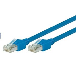 Tecline 713003B Tecline Patchkabel Cat. 5e, SF/UTP, halogenfrei, blau, 0,3 m