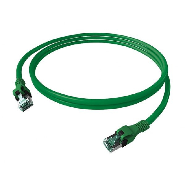 EasyLan CPP1OGAGAG0010 EasyLan DualBoot PushPull Patchkabel Cat.6A (ISO/IEC), S/FTP, grün, 1,0 m