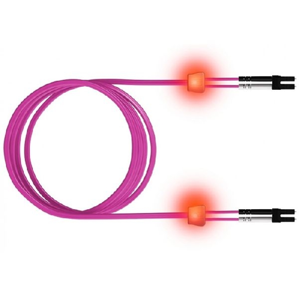 EasyLan LSD42200050 EasyLan LWL Duplex LED-Patchkabel OM4, 50/125 µm, LC/LC, erikaviolett, 5,0 m