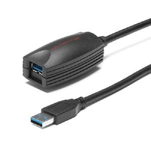 Tesca CORUSB3AAM-15MF Tesca Aktives USB 3.0 Verlängerungskabel, USB St. A/ USB Bu. A , schwarz, 15,0 m