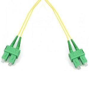 Ekivalan COZ008DADA 3,00 Ekivalan LWL Patchkabel 9/125 µm, Single-Mode OS2-Faser, SC APC 8° Duplex Stecker/SC APC 8° Duplex Stecker, gelb, 3,0 m APC S