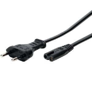 Exertis Connect 808311 Netzanschlusskabel, Eurostecker an Euro 8 Buchse, schwarz, 3,0 m