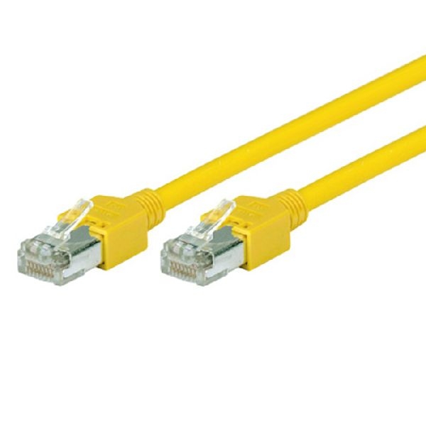 Tecline 71302Y Tecline Patchkabel Cat. 5e, SF/UTP, halogenfrei, gelb, 2,0 m