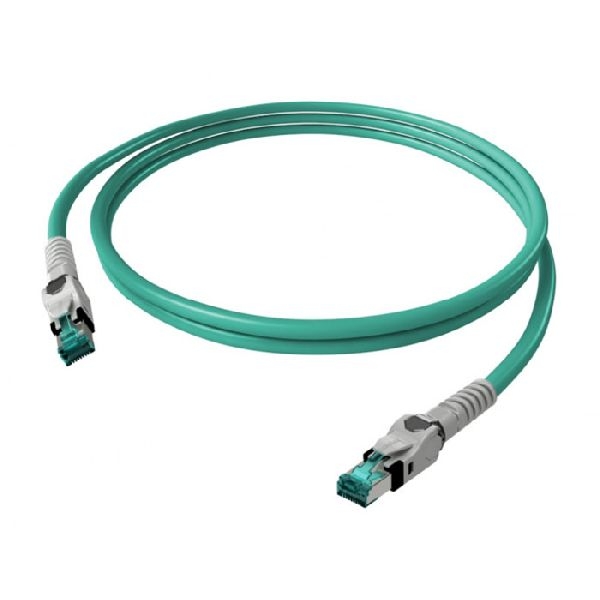 EasyLan CP1OTMSMS0010 EasyLan VarioBoot Patchkabel Cat.6A (ISO/IEC), winkelbar, S/FTP, türkis, 1,0 m