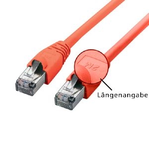 Tecline 71600R Tecline Patchkabel Cat. 5e, SF/UTP, mit Rastnasenschutz, rot, 0,5 m