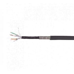 Flexline FL31-581000 Flexline Patchkabel FlexArmor, Cat. 6A, U/FTP, PVC, armiert, dunkelgrau, 100 m Ring