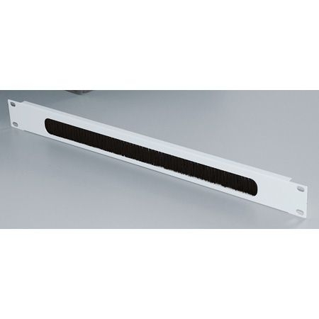 Triton RAC-ZP-X03-A2 Triton 19" Kabeldurchführungsplatte mit Bürstenkamm, 1 HE, hellgrau RAL 7035