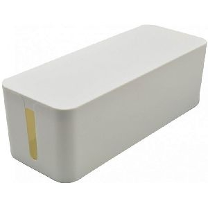 Exertis Connect 573423 Kabelbox groß für Steckdosenleisten, weiß, 400 x 160 x 135 mm