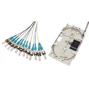 Tecline 20500035 Tecline LWL Spleißkassette mit 12x Faserpigtail OM3, farbig, ST/UPC, 2,0 m, 12 Stück