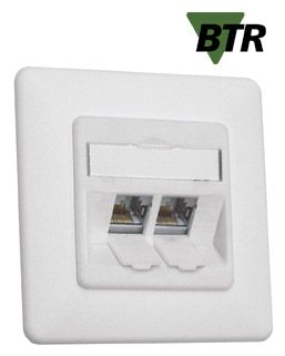 MetzConnect 130B12D21002-E Metz Connect Datendose C6Amodul, Cat.6A (ISO), 270°, 2-fach, Unterputz, reinweiß RAL 9010