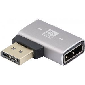 Exertis Connect 640138 DisplayPort 1.4 Winkeladapter, horizontal, 270°, 8K UHD, DisplayPort St. / DisplayPort Bu.