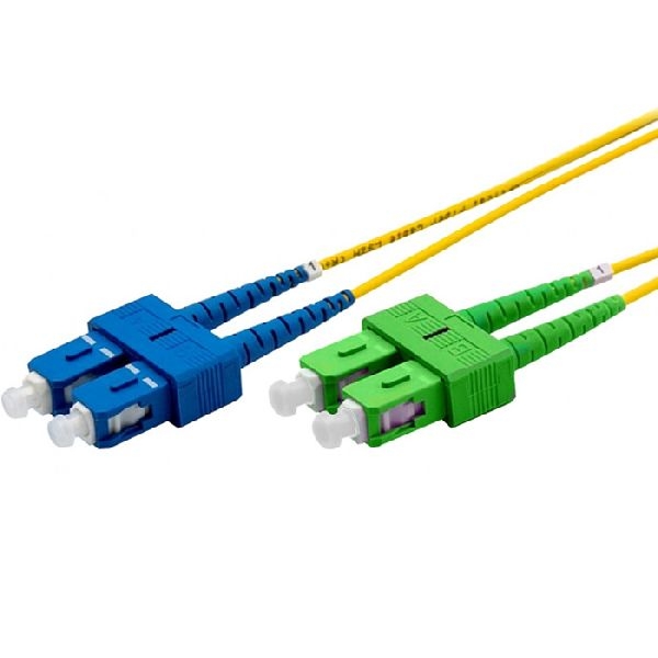 Ekivalan COZ008DADC2SJ0100A Ekivalan LWL Duplex Patchkabel OS2, 9/125 µm, SC APC/SC, gelb, 10,0 m