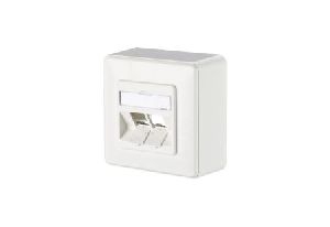 MetzConnect 1309150002-E Metz Connect Datendose Modul Anschlussdose, AP, Aufputz, 2 Port, unbestückt, reinweiß