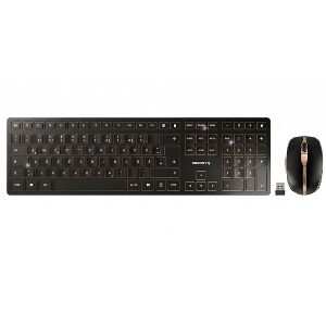 Cherry JD-9100DE-2 Cherry Tastatur-Maus Set DW 9100 Slim, Wireless, Bluetooth, schwarz / bronze