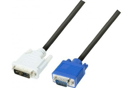 Exertis Connect 127711 DVI Kabel, DVI-A Stecker an VGA HD15 Stecker, 3,0 Meter