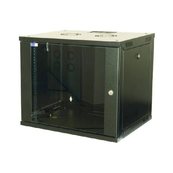 Ekivalan CEEA12U5445BL132 Ekivalan 19" Wandgehäuse Eco, CEEA Serie, 12 HE, 540 x 450 mm, schwarz