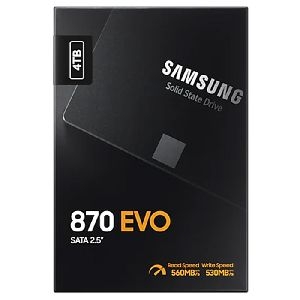 Samsung MZ-77E4T0B/EU Samsung SSD 870 EVO, SATA III, 4 TB, 2,5", intern